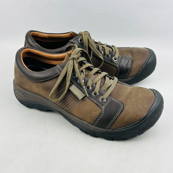 Keen Austin Oxford Mens 11 Brown Oiled Leather Low Height Lace Up Shoe 1019471 - Picture 1 of 13